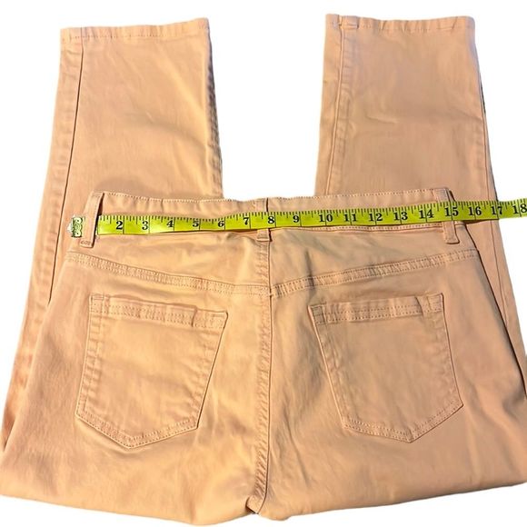 Bandolino Coral/Peach Stretch Women’s Capri Crop Jeans Size 10 Missy - Picture 2 of 10